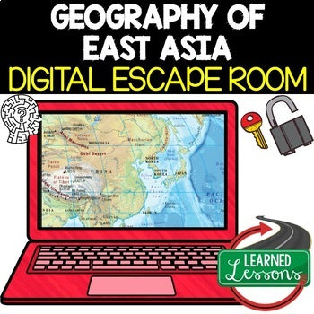 Asia Geography Digital Escape Room Breakout Room Distance Learning BUNDLE - preview 3