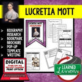 Lucretia Mott Biography Research, Bookmark Brochure, Pop-Up, Writing - preview 1