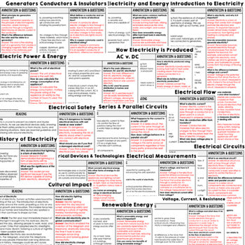 Electricity Science Reading Comprehension Passages and Questions Google Print - preview 3