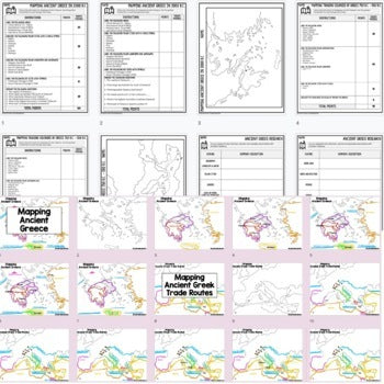 Ancient Greece Map Activity, Mapping Ancient Greece PRINT & DIGITAL - preview 3