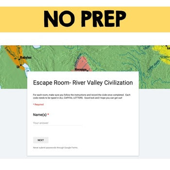 River Valley Civilizations Digital Escape Room, Breakout Room Test Prep - preview 4