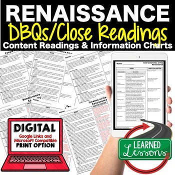Renaissance DBQ Reading Activity Google World History DBQ Reading - preview 1