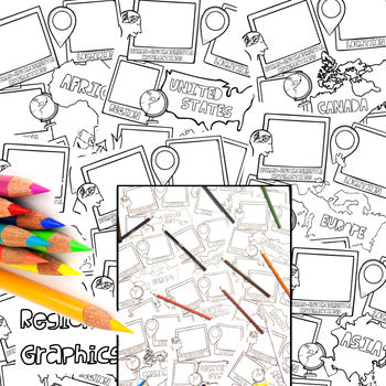 Five Themes of Geography Doodle Notes, Doodle Pages, Geography Activity - preview 3