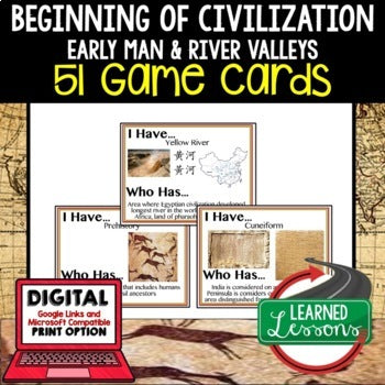 World History Game Cards Bundle | Early Man to Renaissance | Print & Digital - preview 4