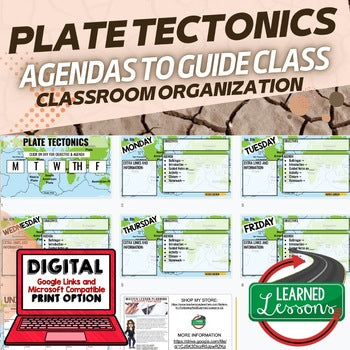 Plate Tectonics Agenda PowerPoint & Google Slides, Earth Science Agenda - preview 1