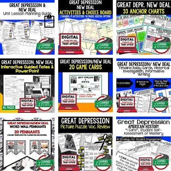 Great Depression Activities Bundle | U.S. History Print & Digital Lessons - preview 3