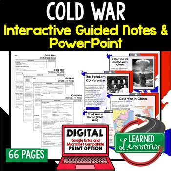 Cold War Notes & PowerPoints, US History, Print, Digital - preview 1