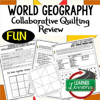 World Geography Collaborative Quilt, Classroom Display, Collaborative Poster - preview 1