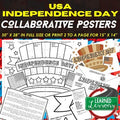 Independence Day Collaborative Poster, Doodle Graphic Notes - preview 1