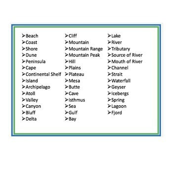 Geography Landforms & Waterways Game Cards, Geography Games - preview 3