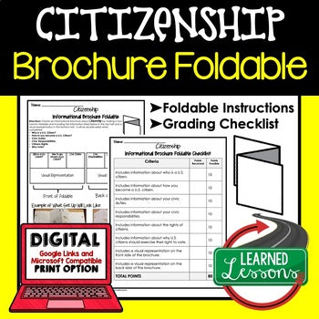 Citizenship Activity, Citizenship Foldable - preview 1