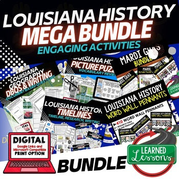 Louisiana Symbols Word Wall Pennants, Louisiana History Word Wall - preview 4