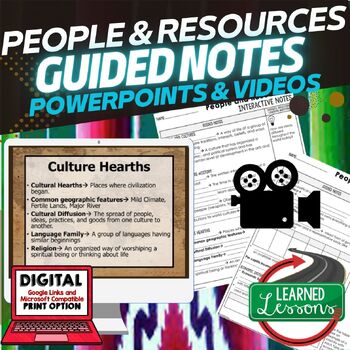 People and Resources Guided Notes & PowerPoints World Geography Guided Notes - preview 1