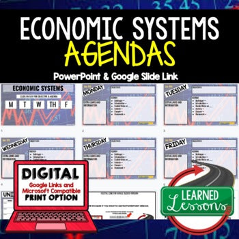 Economic Systems Agenda PowerPoint & Google Slides Civics Agenda - preview 1