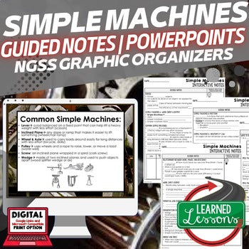 Simple Machines Guided Notes and PowerPoints Physical Science Activity - preview 1