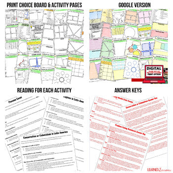 Southeast Asia Activities, Choice Board, Print & Digital, Google Geography - preview 2