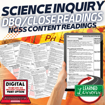 Science Inquiry Science Reading Comprehension Passages and Question Google Print - preview 1