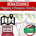 Renaissance Mapping Activity, Mapping Italian Renaissance PRINT & DIGITAL - preview 1