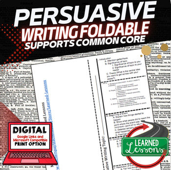 Persuasive Writing Foldable, Print & Digital Learning - preview 1