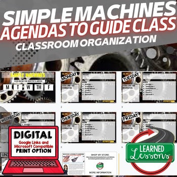 Simple Machines Agenda PowerPoint & Google Slides, Physical Science Agenda - preview 1