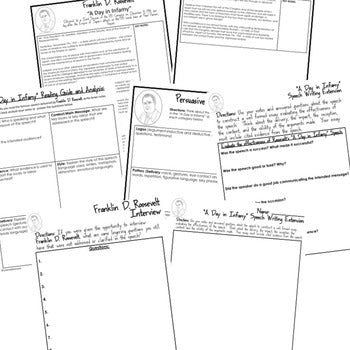 FDR A Day in Infamy Speech Analysis & Writing Activity Google - preview 2