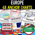 Europe Anchor Charts, Europe Word Wall, Europe Posters Geography Anchor Charts - preview 1