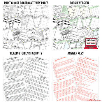 Executive Branch Activities Choice Board, Digital Google Learning & Print - preview 2
