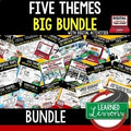 Five Themes of Geography Bundle | World Geography Activities | Print & Google - preview 1