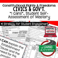 Constitutional Rights and Freedoms I Cans, Self-Assessment of Mastery, CIVICS - preview 1
