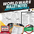 World War II Outline Notes, WWII Bullet Notes, Unit Review - preview 1
