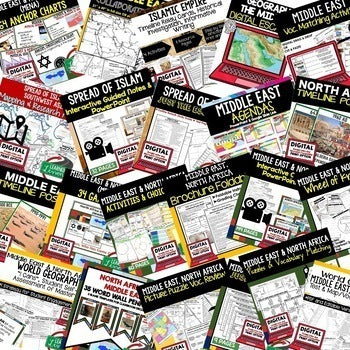 Middle East & North Africa Geography Bundle | Maps, Activities & Projects - preview 3