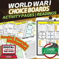 World War I (WWI) Activities, Choice Board, Print & Google World History - preview 1
