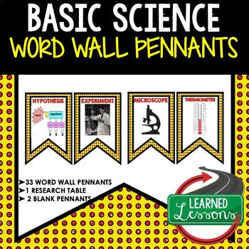 Science Inquiry Word Wall Pennants Earth Science Word Wall - preview 1