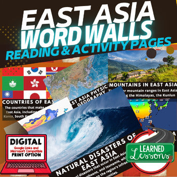 East Asia Word Wall Activity Pages World Geography Word Wall - preview 1