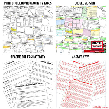 Geography Latin America Activities Choice Board, Google Classroom - preview 2