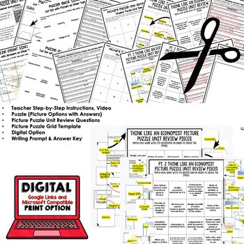 Think Like An Economist Activity Picture Puzzle, Economics Curriculum - preview 2
