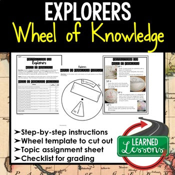 Explorers Activity, Wheel of Knowledge (Interactive Notebook) - preview 1