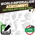 World Imperialism Assessments, Tests, Modern World History Quizzes Editable - preview 1