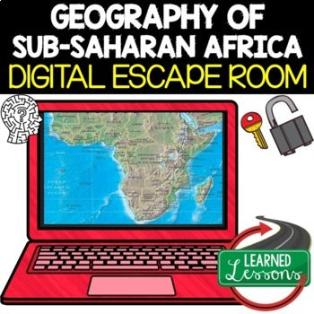 Sub-Saharan Africa Geography Digital Escape Room Breakout Room Distance Learning - preview 1