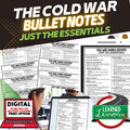 Cold War Outline Notes, Cold War Bullet Notes, Unit Review, Test Prep - preview 1