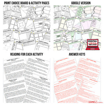 Building a New Nation Activities Choice Board, Digital Google Learning & Print - preview 2
