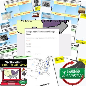 Sectionalism Escape Room | Digital Breakout | U.S. History Activity - preview 4