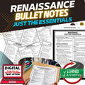 RENAISSANCE Outline Notes, Renaissance Bullet Notes, Unit Review, Test Prep - preview 1