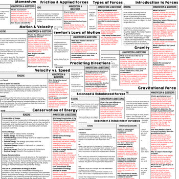 Forces & Motion Science Reading Comprehension Passages & Questions Google Print - preview 3