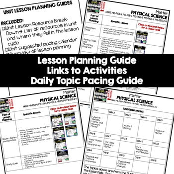 Matter Lesson Plan Guide | Physical Science  Lessons Plans - preview 2
