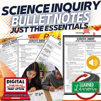 Science Inquiry Outline Notes, Bullet Notes, NGSS - preview 1