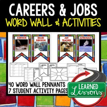 Career Exploration Word Wall | Career Readiness Posters & Vocabulary Activities - preview 1