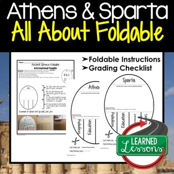 Athens and Sparta Activity, All About Foldable (Interactive Notebook) - preview 1