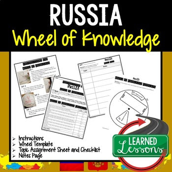 Russia Activity, Wheel of Knowledge (Interactive Notebook) - preview 1