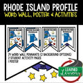 Rhode Island History Word Wall, State Profile, Rhode Island Activities Posters - preview 1